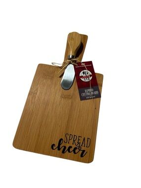 Bamboo Spread Cheer Cutting Board with Spreader
